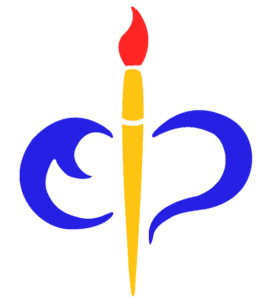 Paintbrush: In the center is a yellow paintbrush with a red tip. This symbolizes creativity and painting. It signifies the foundation of the Institute's commitment to art. Alphabet Representation: If you look closely, the blue wavy shapes and the brush in the middle form the Devanagari letter 'Ka'. here stands for 'art.' Waves and Swastika Symbols: The blue shapes resemble waves of water, symbolizing flow and continuity. Some may also see a subtle half of a Swastika, a symbol of Indian culture and auspiciousness. Significance of colors: Red: Energy and passion. Yellow: Knowledge and happiness. Blue: Peace, depth, and expanse (like the sky and the ocean).