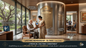 Best for: Dedicated Art Patrons, Senior Artists, and Philanthropists looking to make a permanent impact. *A premium, one-time commitment that establishes you as a lifelong pillar and guardian of Kala Bindu's cultural and social missions. Key Benefits: Lifetime VIP Status: Unlimited VIP seating and lifetime complimentary access to every event, festival, and workshop organized by Kala Bindu Trust. Permanent Recognition: Your name will be permanently displayed on the "Honor Roll of Lifelong Patrons" on our official website and permanent trust premises. Founding Committee Invites: Exclusive invitations to annual general meetings, core network dinners, and advisory board panels to help guide our upcoming cultural projects. Custom Signature Artwork: Receive an exclusive, custom-made premium painting or sculpture presented formally by our founder. Universal Access: No renewal hassles—enjoy permanent benefits across all present and future branches or galleries of the organization..